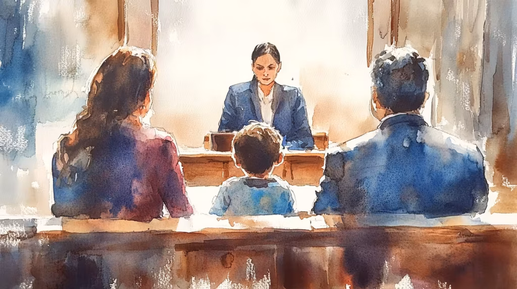 Family in court