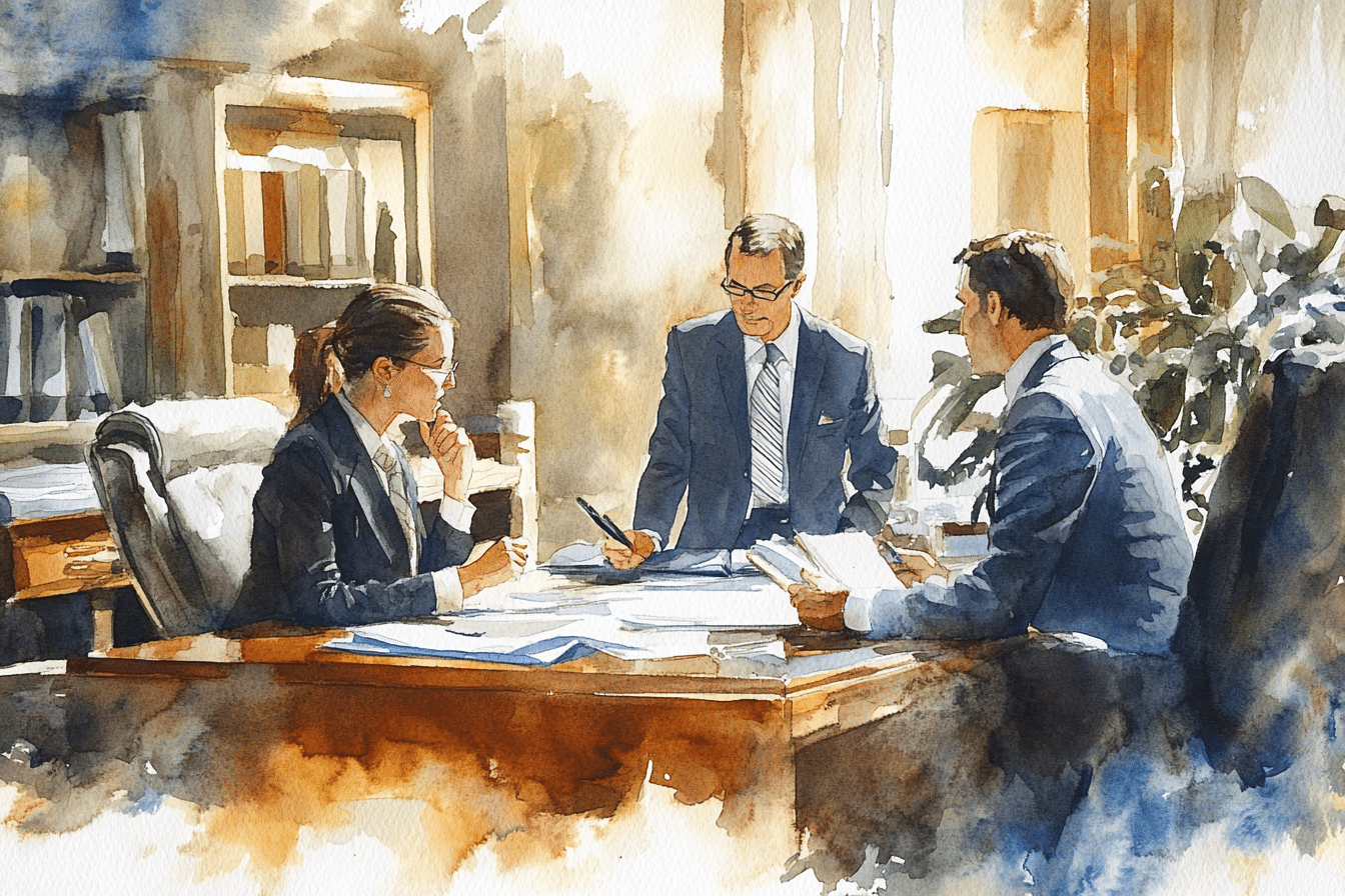 The Utah Appellate Process: Every Remedy Explained 12 a watercolor of a group of people sitting at a table