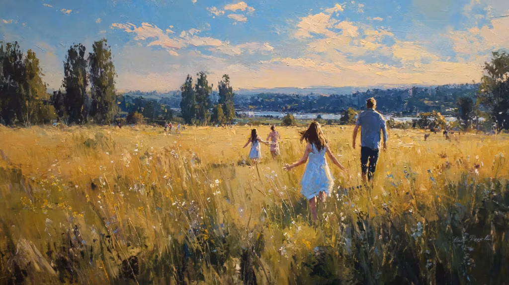 Can You Appeal a Divorce Decree in Utah After It's Final? 4 father and children running through sunlit meadow serene summer evening